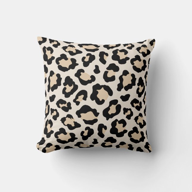 Leopard-Drucklavene Kissen (Vorderseite)
