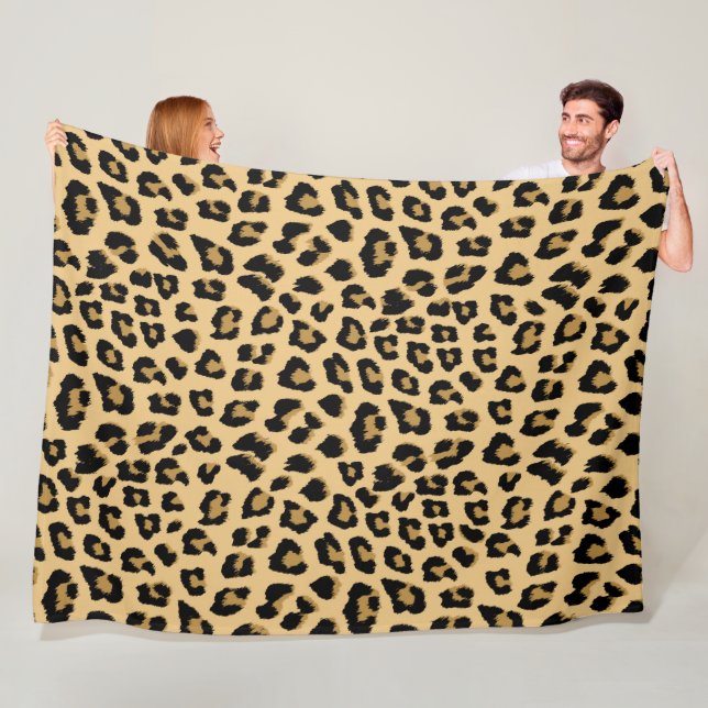 Leopard-Druckmuster Fleecedecke (Beispiel)