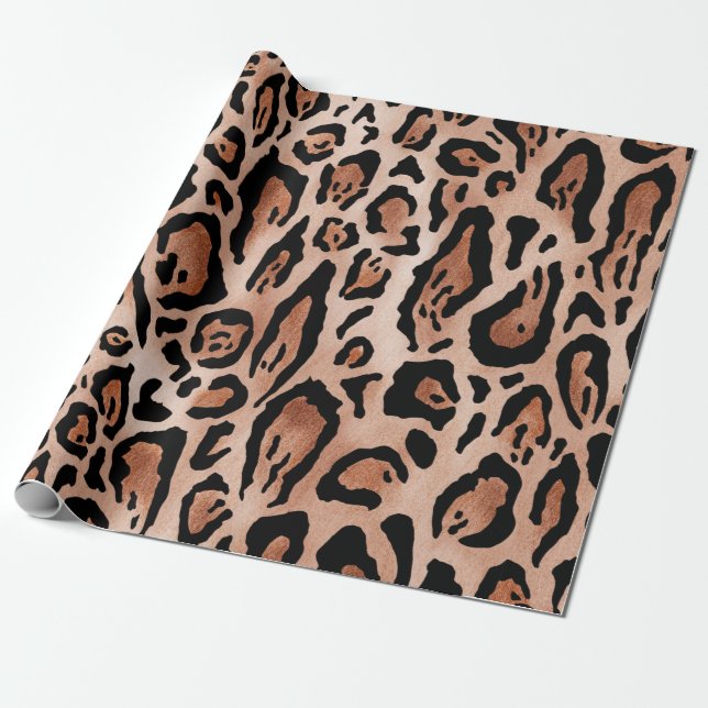 Leopard-Druckmuster Geschenkpapier (Ungerollt)