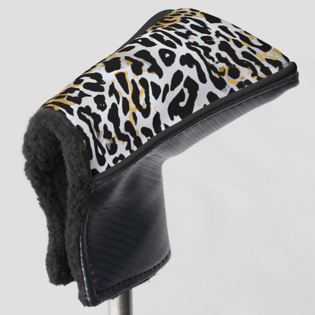 Leopard-Druckmuster Golf Headcover (3/4 Vorderseite)