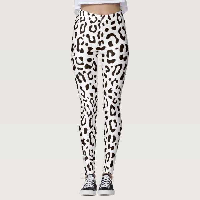 Leopard-Druckmuster Leggings (Vorderseite)