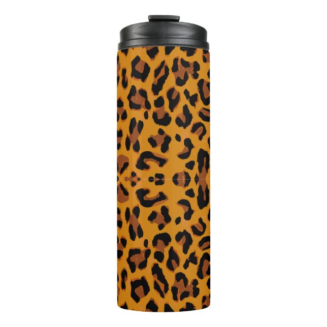 Leopard-Druckmuster Thermosbecher (Vorderseite)