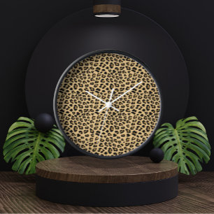 Leopard-Druckmuster Uhr