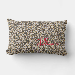 Leopard-Druckneutrale Rote NAME Chic Trendy Lendenkissen