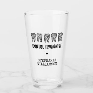 Leopard-Druckzähne für Dentalhygiene Glas
