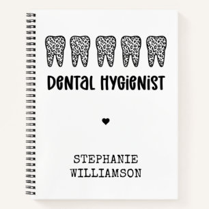 Leopard-Druckzähne für Dentalhygiene Notizbuch