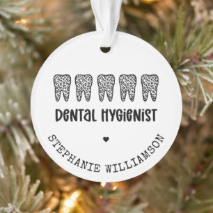 Leopard-Druckzähne für Dentalhygiene Ornament