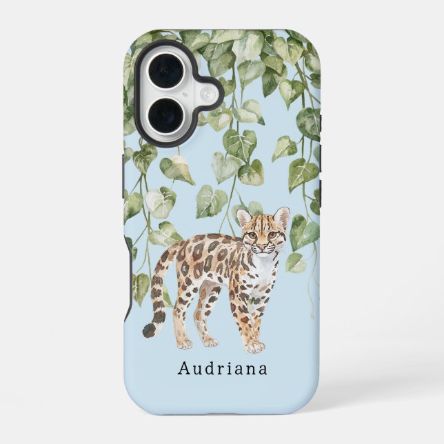 Leopard Dschungel Tier  iPhone 16 Hülle (Rückseite)
