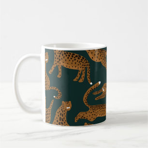 Leopard-Dschungel: Tierprint Vintage. Kaffeetasse