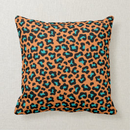 Leopard (dunkelorange Farbe) Kissen