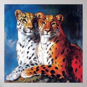 Leopard Duo Poster