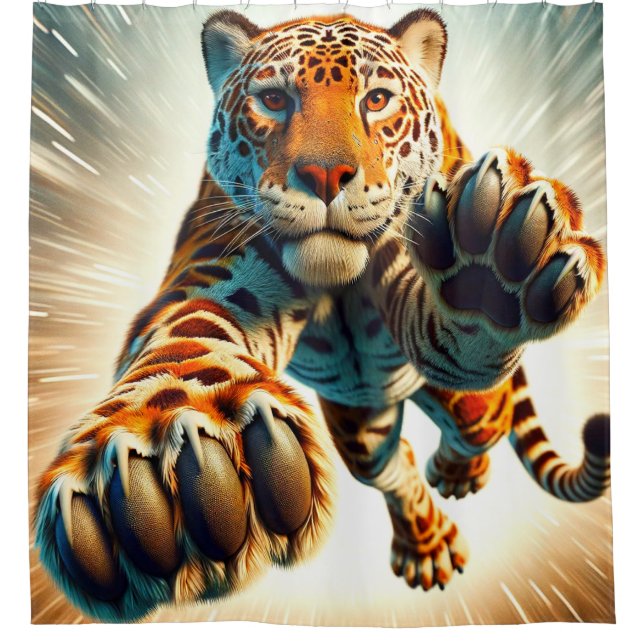 Leopard Duschvorhang (Vorderseite)