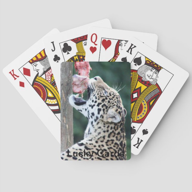Leopard Eating Spielkarten (Rückseite)