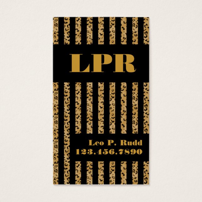 Léopard et noir (Devant)