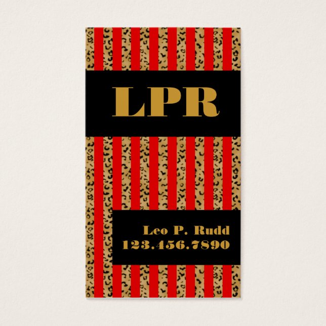 Léopard et rouge (Devant)