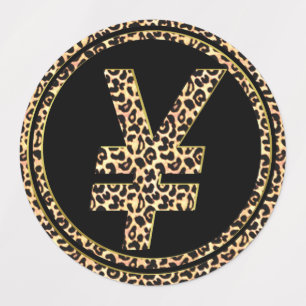 Leopard-¥ Etiketten