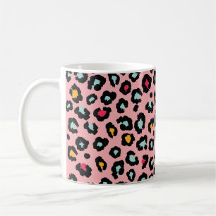 Leopard Exotic: farbenfroher Nahtloser Spaß. Kaffeetasse