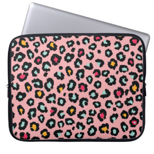 Leopard Exotic: farbenfroher Nahtloser Spaß. Laptopschutzhülle