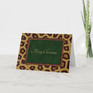 Leopard Extravagante Weihnachtskarte Feiertagskarte