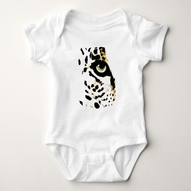 Leopard Eye Baby Strampler (Vorderseite)