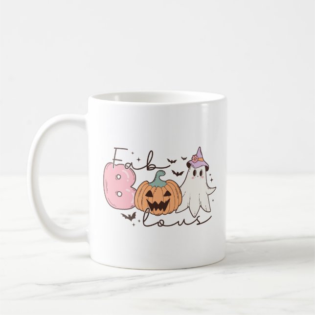 Leopard Fab Boo Lous Halloween Kaffeetasse (Links)