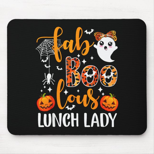 Leopard Fab Boo Lous Lunch Lady Matching Group Tee Mousepad (Vorne)
