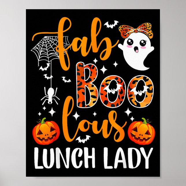 Leopard Fab Boo Lous Lunch Lady Matching Group Tee Poster (Vorne)