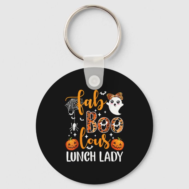 Leopard Fab Boo Lous Lunch Lady Matching Group Tee Schlüsselanhänger (Vorderseite)
