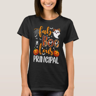 Leopard Faboolous Principal Spooky Principal Hallo T-Shirt