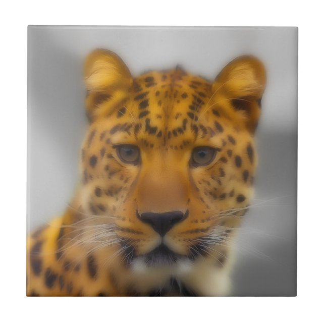 Leopard Face Fliese (Vorderseite)