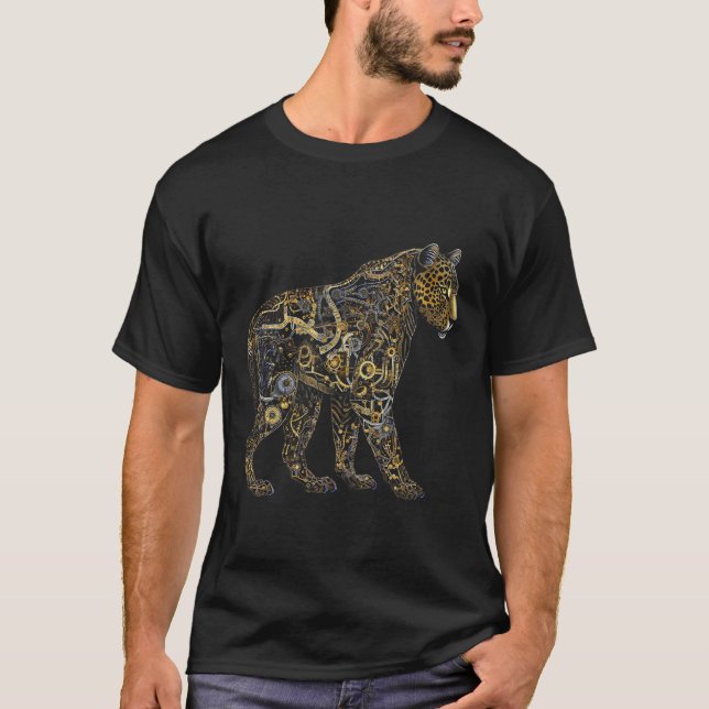 Leopard Fantasy  Animal Robot Leopard T-Shirt (Vorderseite)