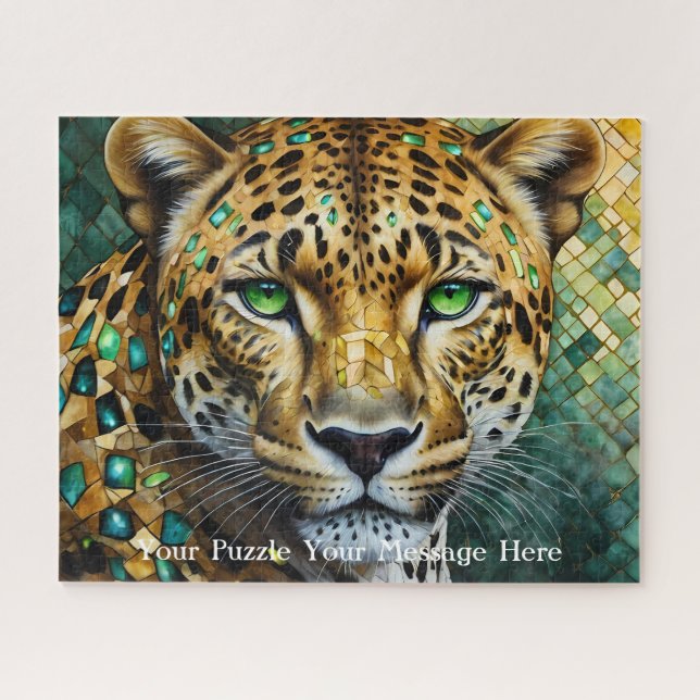 leopard fantasy painting mosaic diamond (Horizontal)