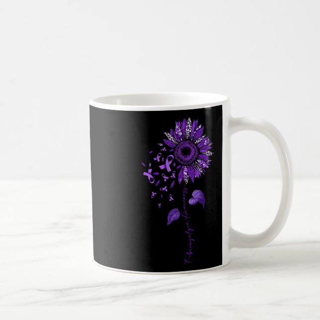 Leopard Fibromyalgie Bewusstsein Lila Band Kaffeetasse (Rechts)