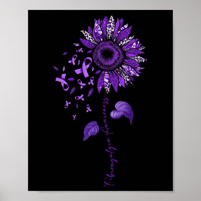 Leopard Fibromyalgie Bewusstsein Lila Band Poster (Vorne)