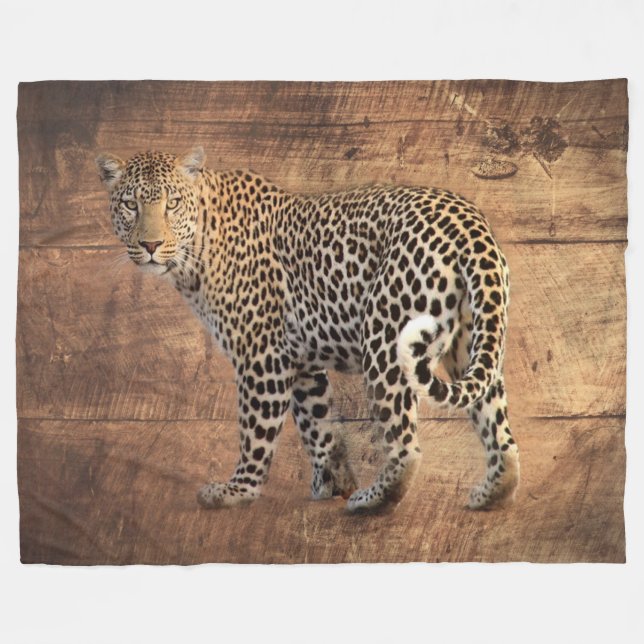 Leopard Fleecedecke (Vorderseite (Horizontal))