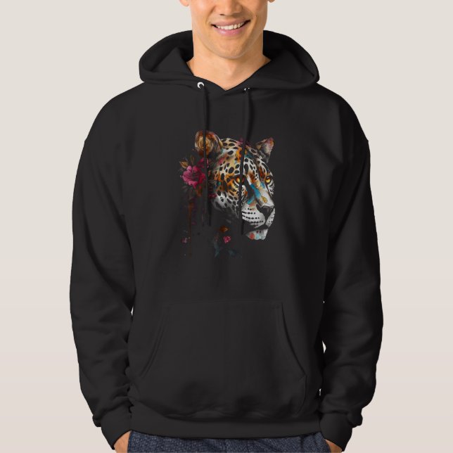 Leopard flower  animal leopard hoodie (Vorderseite)