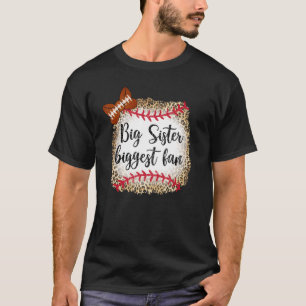 Leopard Football Big Sister Größter Fan Game Day T T-Shirt