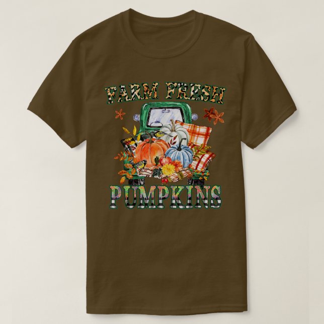 Leopard Fresh Pumpkins, glücklicher Halloween Pump T-Shirt (Design vorne)
