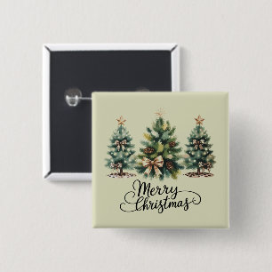 Leopard Frohe Weihnachten Baum Kokette Schleife Xm Button