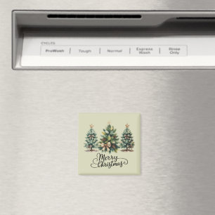 Leopard Frohe Weihnachten Baum Kokette Schleife Xm Magnet