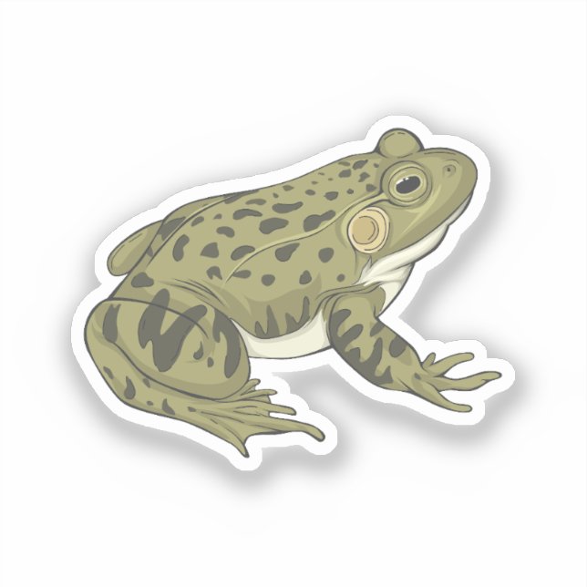 Leopard-Froschdarstellung Aufkleber (Vorderseite)