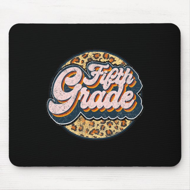 Leopard Fünfte Lehrer Süße 5. Klasse Zurück zur Sc Mousepad (Vorne)
