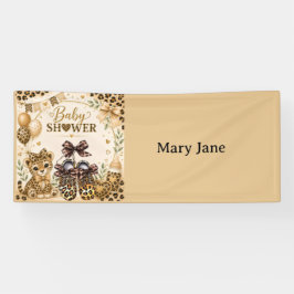 Leopard für Baby Shower Banner