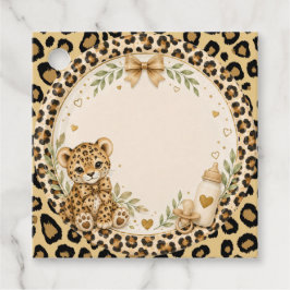 Leopard für Babyparty Geschenkanhänger