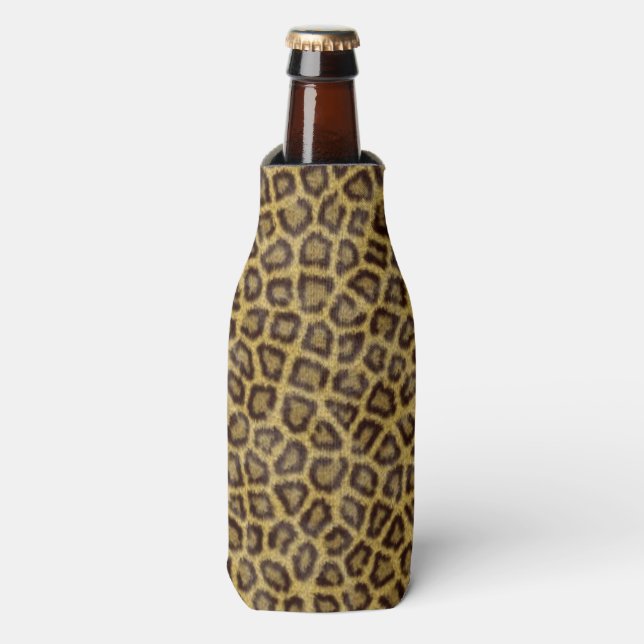 Leopard Fur Flaschenkühler (Flaschenvorderseite)