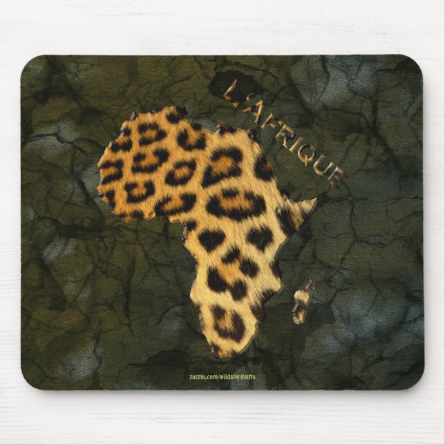 Leopard Fur Karte der AFRICA Wildlife Series Mousepad (Vorne)