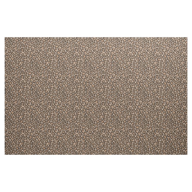 Leopard Fur Muster Brown Fabric Stoff (Yard (91,4 cm))