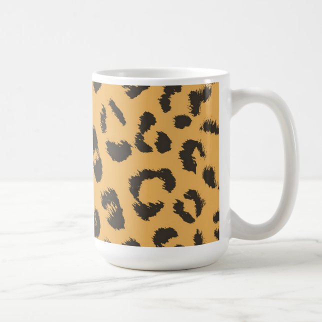 Leopard Fur Muster Kaffeetasse (Rechts)
