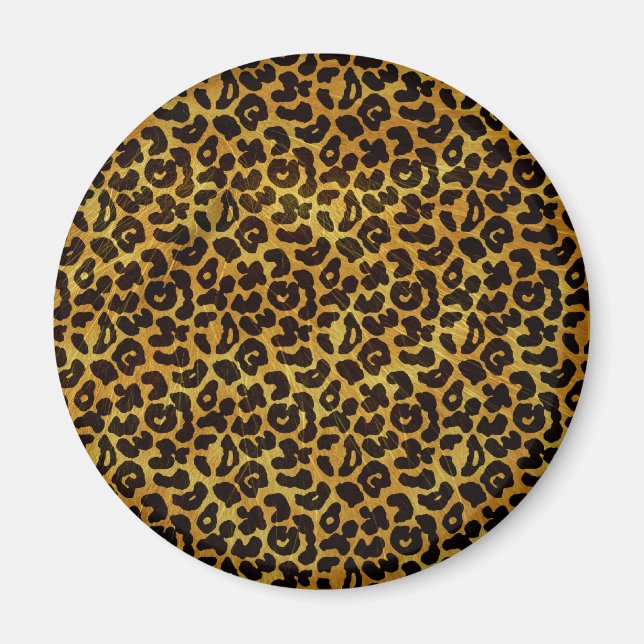 Leopard Fur Print Animal Muster Magnet (Vorne)