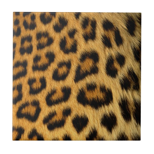 Leopard Fur Print Fliese (Vorderseite)